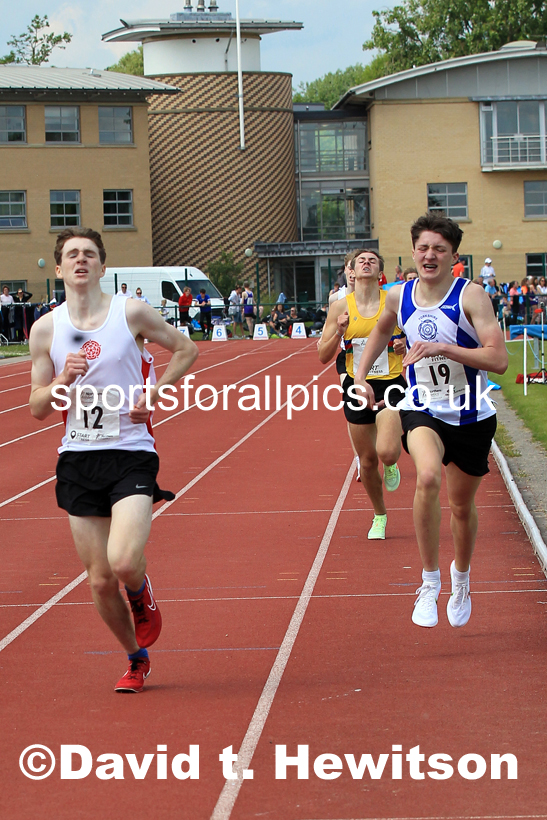Mens Under-17s 1500 metres, 2022 Northern Inter Counties U17s and U15s Track and Field, York, Thursday, June 2nd. Photo: David T. Hewitson/Sports for All Pics